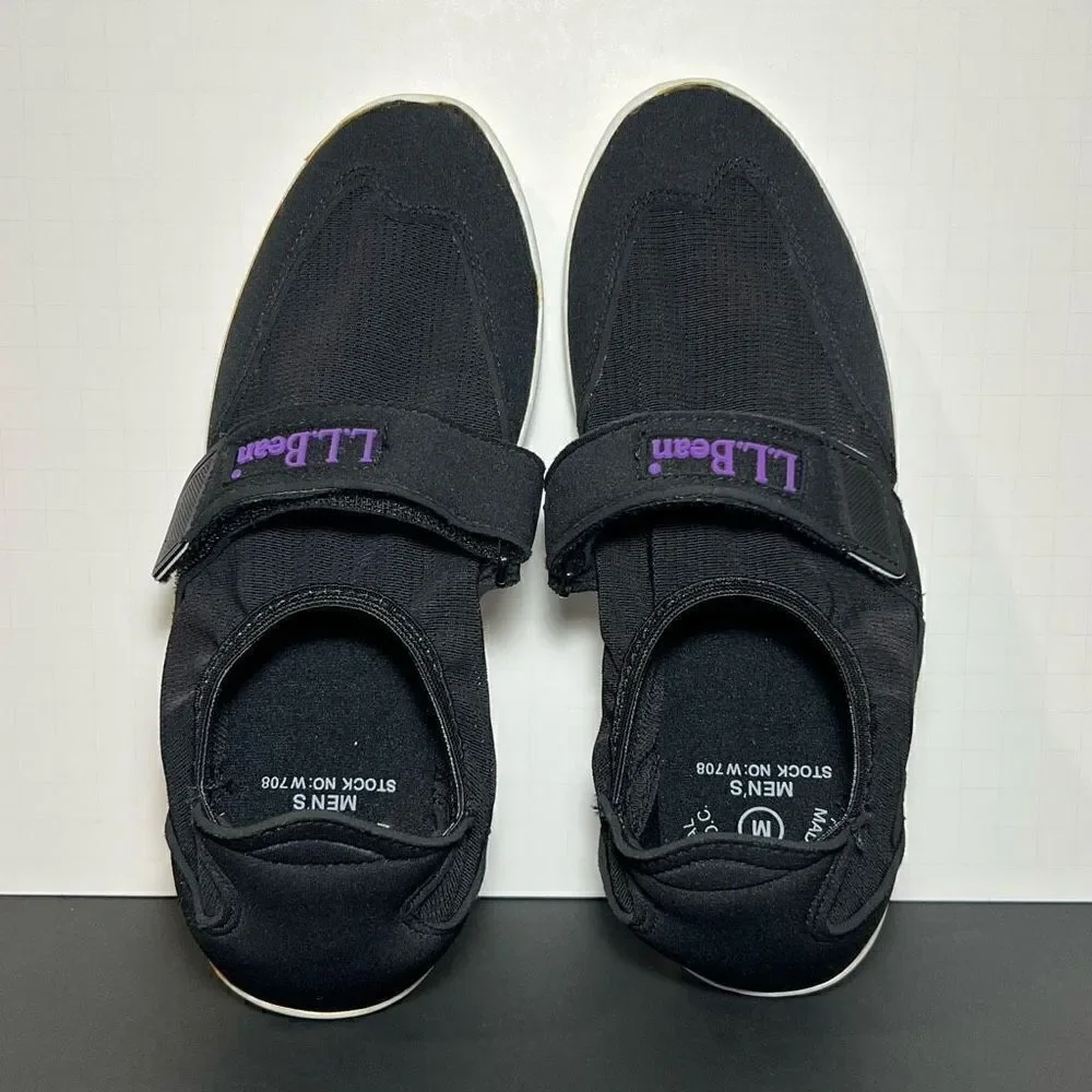 Mens LL BEAN Black Slip On Water Shoes / Size M - 8.5